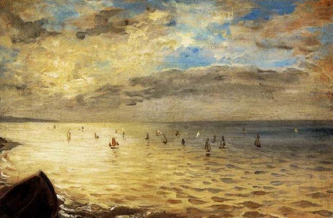 Eugene Delacroix The Sea from the Heights of Dieppe china oil painting image